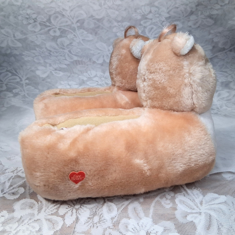 Vintage 1984 Care Bears Slippers Tenderheart Bear - Picture 7 of 14